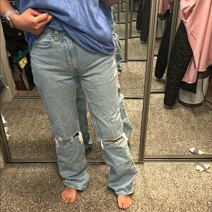Abercrombie & Fitch 90’s relaxed Jean high rise Jeans Distressed